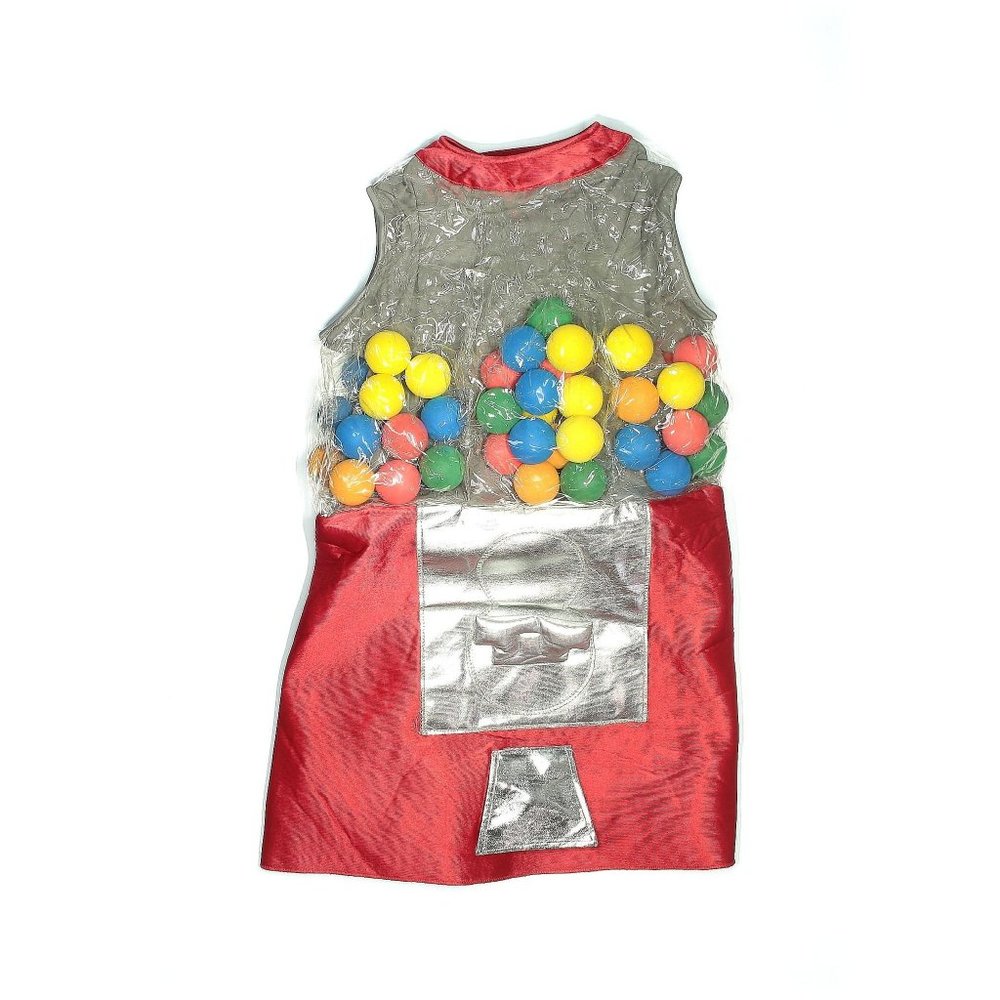 Girl Chasing Fireflies Red Bubble Gum Machine Halloween Costume Size 10/12